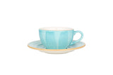 Aqua Kaffeetasse mit Untertasse – 250 ml – 6er-Set – Chaplin Home