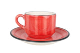 Aura Passion Tasse à thé avec soucoupe - 210cc - lot de 6 - Chaplin Home