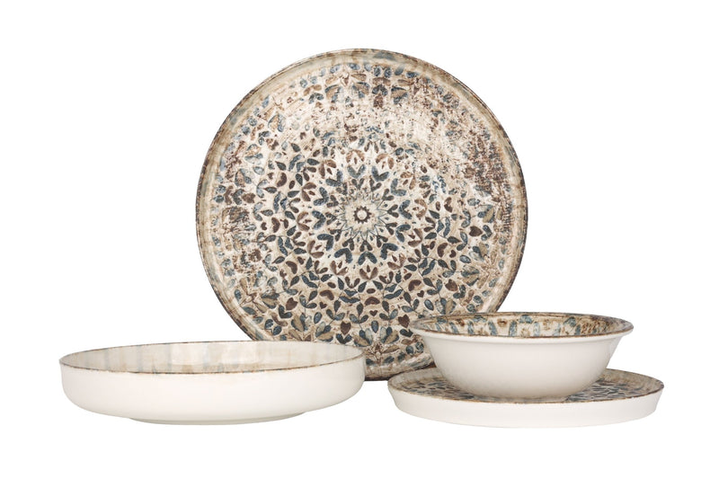 Rinart Aztec dinnerware Set - 24 pieces - 6 persons - Chaplinhome ...