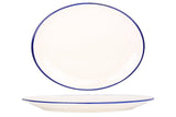 Blue Edge Oval Service Plate 36 cm - Chaplin Home