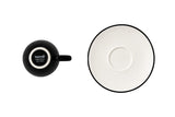 Lavis Black Espresso Kop (80cc) & Schotel Set van 6