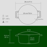 Cast Iron Casserole - 20 cm - Chaplin Home