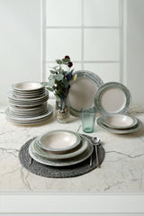 Deep Green Assos Dinnerware Set 24 pcs - Chaplin Home