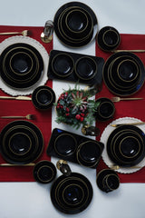 Ege Schwarzgold Geschirrset 44 Stück - Chaplin Home