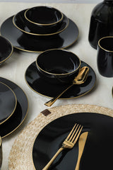 Service de table Ege Noir/Or 30 pcs - Chaplin Home
