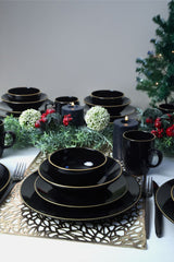 Service de table Ege Noir/Or 30 pcs - Chaplin Home