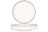 Green Edge Deep Plate 19 cm (500cc) - Chaplin Home