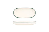 Grüner Rand Servierschale 16x8,5cm - Chaplin Home