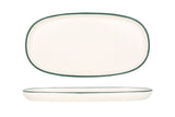 Grüner Rand Servierschale 30x15cm - Chaplin Home