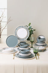 Keraart Green Frame Dinnerware Set 24 pcs - Chaplin Home