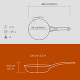 Cast Iron Frying Pan - 24 cm