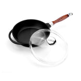 Padella In Ghisa Con Coperchio In Vetro - 24 cm
