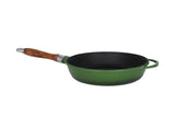 Bratpfanne aus Gusseisen mit Glasdeckel – 24 cm