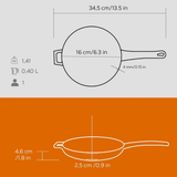 Padella in ghisa - 16 cm