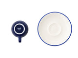 Lavis Blue Espressokop (80cc) og underkopsæt med 6 stk