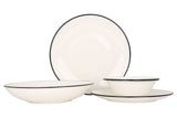Linea Black Dinnerware Set 24 pcs (Large) - Chaplin Home