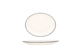 Linea svart oval serviceskylt 20x15,6 cm - Chaplin Home