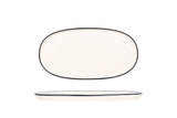 Linea Schwarz Oval Servierschale 25 cm - Chaplin Home