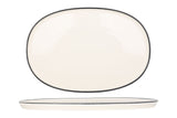 Piatto Servizio Ovale Linea Nero 34 cm - Chaplin Home