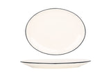 Piatto Servizio Ovale Linea Nero 36x28 cm - Chaplin Home