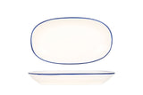 Linea Blue Oval Servierschale 24x14 cm - Chaplin Home