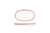 Linea Burgundy Oval Service Plate 15x8.5 cm - Chaplin Home