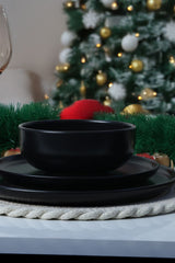 Service de table Nordic Mat Noir 18 pcs - Chaplin Home