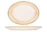 Rust Brown Oval Servierschale 36x21cm