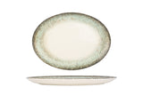 Rust Green Oval Servierschale 27x16cm