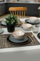Safir Grey Dinnerware Set 24 pcs - Chaplin Home