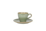 Sage Hygge Espresso Cup (80cc) & Saucer Set of 6 - Chaplin Home