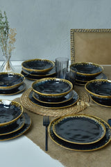 Shizen Black Organic Dinnerware Set 18 pcs - Chaplin Home