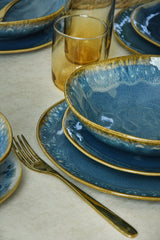 Shizen Blue Organic Dinnerware Set 18 pcs - Chaplin Home