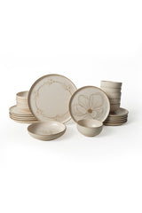 Juego Vajilla Nórdica Taupe Bloom 24 piezas - Chaplin Home