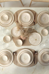 Juego Vajilla Nórdica Taupe Bloom 24 piezas - Chaplin Home