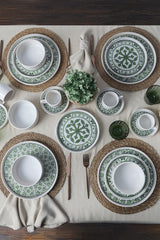 Timeless Green Stackable Dinnerware Set 20 pcs - Chaplin Home