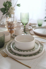 Timeless Green Stackable Dinnerware Set 20 pcs - Chaplin Home