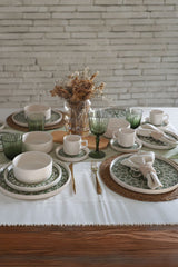 Timeless Green Stackable Dinnerware Set 20 pcs - Chaplin Home