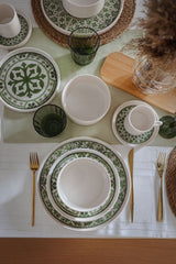 Timeless Green Stackable Dinnerware Set 20 pcs - Chaplin Home