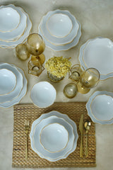 Weiß/Gold Romeo Geschirrset 24 Stück - Chaplin Home